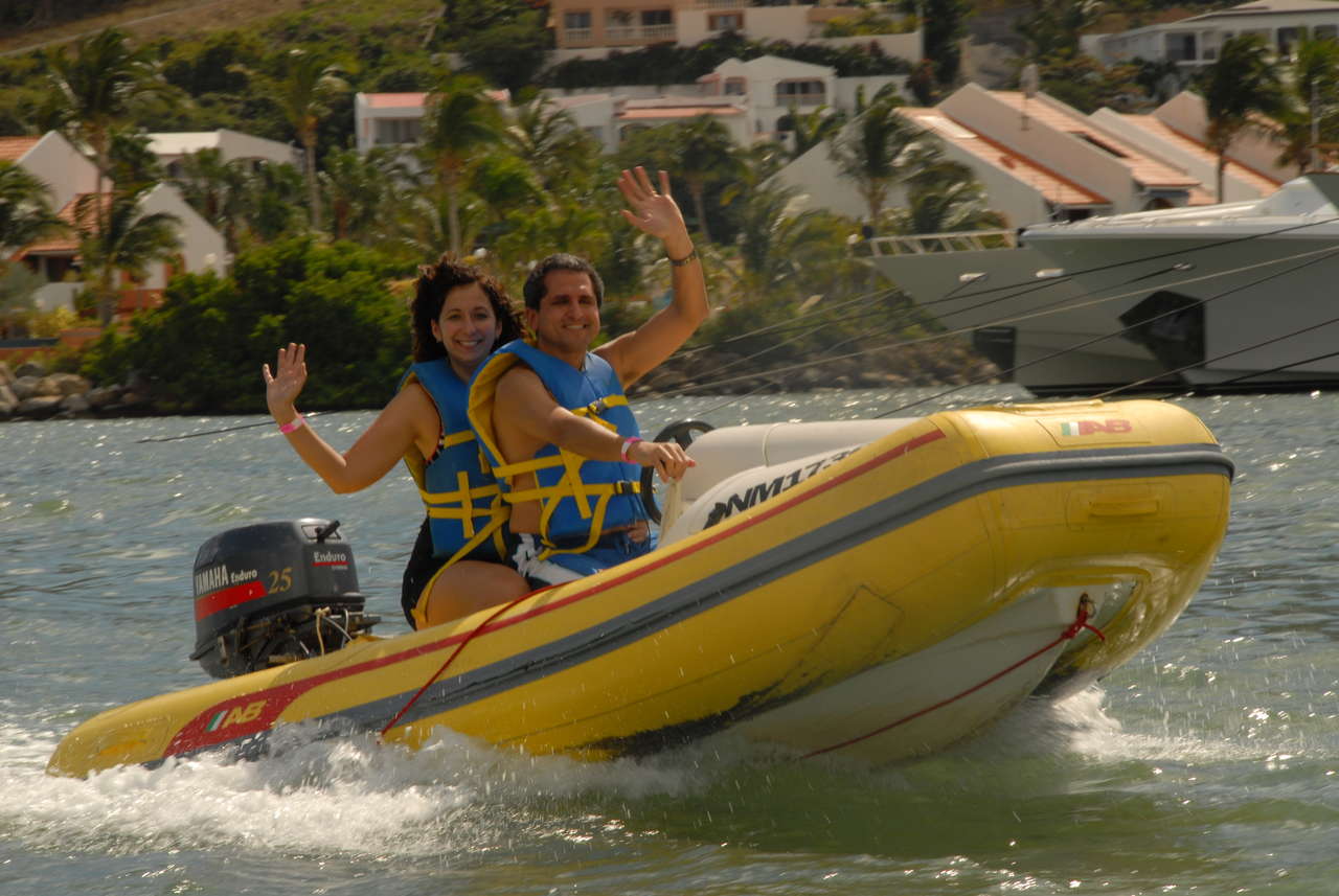 On A Rhino Rider Along Simpson Bay: Adrenaline And Splashes